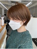 ベージュ☆マッシュショート