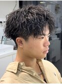 メンズパーマ×ツイストスパイラル×ツイスト多め 40%