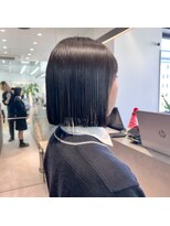 ロンドシエル 横浜(Lond ciel)&nbsp;ウェーブミディアムメルティカラー×ブリーチなしボブ韓国[横浜]