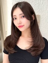 レア 表参道(L'ea)&nbsp;ホワイトグレージュミニウルフデジタルパーマチェリーブラウン