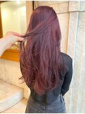 ブリーチなしダブルカラー/透明感/ベリーピンク