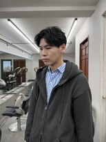 ソソ(soso) センターパート/ニュアンスパーマ/シースルーマッシュ