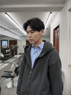 ソソ(soso) センターパート/ニュアンスパーマ/シースルーマッシュ