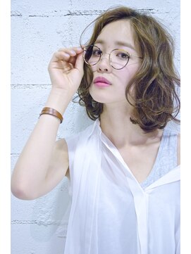 ホラン(HoLan) 【HoLan】くせ毛風ルーズカールx透明感グレージュカラー