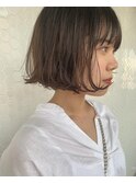 ぷつっとミニボブ/カーキベージュ