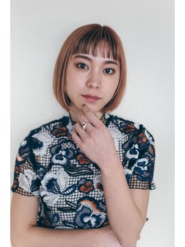 ピズムハク(PISM hak) ミニボブ/オレンジピンク/ピンクベージュ/フルバング