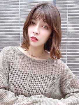 アイティーバイアルバム 下北沢店(IT by ALBUM) ラフウェーブ_アースカラーくびれヘアツートンカラー_28800