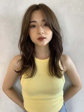 オリンテ バイ レシッド 表参道(orente by rcid) ブリーチなし韓国レイヤー×ナチュラルミルクティ