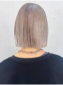 ベージュボブ_外ハネボブセクションカラー_ba386501