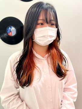 デート 下北沢(DATE) ダブルカラーオレンジベージュカラーケアブリーチ韓国ハイトーン