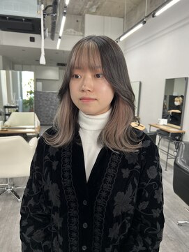 コード 四条河原町駅店(CHORD) 京都河原町/美容室/インナーカラー/ミルクティーベージュ/韓国