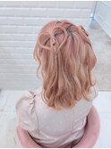 とびっきりかわいいハートハーフツインアレンジ♪