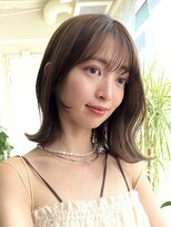 コート 表参道(Cote)&nbsp;顔まわりカットぱつっとロブミディアム似合わせくびレイヤー