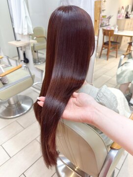 テトラ バイ ネオリーブ 横浜西口店(tetra by neolive) つやつやチョコレートカラー**【横浜/横浜駅】