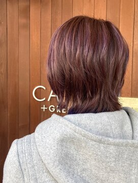 ケースプラスグリーン(CASE+GREEN) ◎ピンクラベンダー×レイヤーボブ