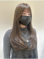 バイオレット 栄店(Violet)&nbsp;レイヤーカット ロングレイヤー ワンカール オリーブベージュ