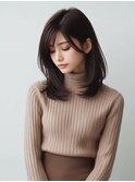 サイドバングうる艶髪くびれヘアナチュラルカール