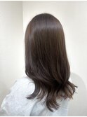 アッシュベージュ  ×  ミディアム