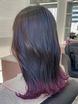 ジエクト ヴィシア(The Ect VIXIA) 裾カラーピンクラベンダー/ラベンダーピンク/グラデーション