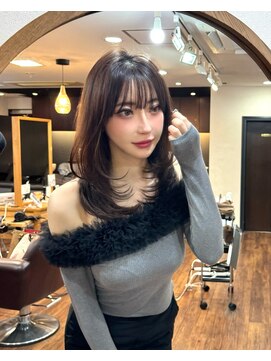 リコバイアフロート(riko by afloat) レイヤーカット/レイヤーロング/韓国/ブラウンベージュ