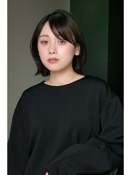 ガーデン オオタカノモリ(garden otakanomori) 簡単スタイリングギリギリ結べる大人の外ハネくびれボブ/暗髪