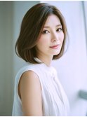 ☆ホワイトグレージュミニウルフデジタルパーマチェリーブラウン