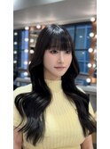 ミニウルフレイヤーカット顔周り前髪韓国ミディアムロング/銀座