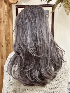 ラック 表参道(LUCK) ラベンダーレイヤー/くすみベージュ/細めハイライト/表参道/原宿