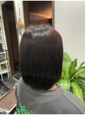 根元のみ縮毛矯正×ピンクベージュで室内外どちらも楽しめる♪