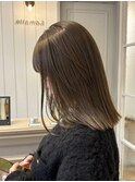 似合わせカットダークアッシュ[表参道ケアブリーチ縮毛矯正]