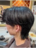 センターパート×ウルフ
