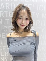 サンド 大阪梅田(sand)&nbsp;オリーブグレー/ココアベージュ/クラゲヘアー/くびれボブ