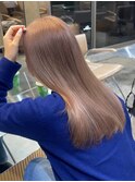 原宿ミルクティーミディアムレイヤーベージュカラーケアブリーチ
