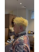 ヘアープルトワ スパイキーショート メンズ短髪 ハイトーンカラー