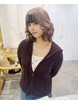 チェレ ブラン 堺東店(Chere brun) フェイスフレーミング×アッシュピンク×ブラック前髪