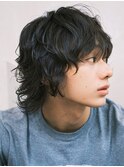 渋谷メンズボブメンズミディアムシャドウパーマニュアンスパーマ