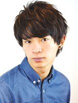 パティオン(PATIONN)&nbsp;黒髪でも重くならない無造作ピンパーマトップふんわり束感ミディ