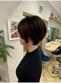 【Lond佐野】アッシュブラウン黒髪前下がりボブ重めスタイル