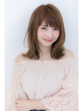 カバーヘア イヴ 戸頭店(COVER HAIR EVE) 毛先パーマで大人可愛い外ハネ小顔セミディZ戸頭20代30代40代