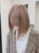 ベレーザ 原宿(Beleza) 858栗色ブロンドヘア金髪ボブダスティーピンクタンバルモリボブ