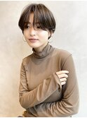 大人可愛い20代30代40代50代小顔ショートボブ丸みショートくびれ