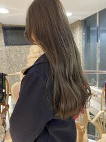 ピア ヘアーデザイン プレミアム(Pia hair design premium) オリーブグレージュ　ロングヘア　ブリーチ無しカラー(坪井)