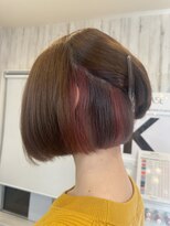 ヘアーサロン リアン 鴻巣店(hair salon Rien) インナーカラーピンクパープル/ユニコーン/ボブ/きりっぱなし