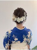 20代30代結婚式お呼ばれ成人式卒業式シニヨンヘアアレンジ