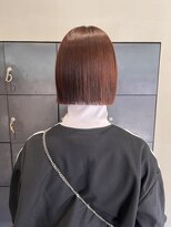 ヘアー アイス ルーチェ(HAIR ICI LUCE)&nbsp;ボブミニボブブリーチなしオレンジブラウン/中西