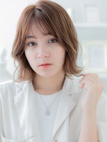 モッズヘア 越谷(mod's hair)&nbsp;大人ハイライトくせ毛風外ハネボブウルフTb7越谷20代30代40代
