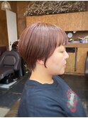 【山本智文】ピンクベージュショートカット