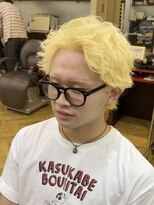 レボルトヘアー(R EVOLUT hair) スパイキーショート/ブリーチカラー/金髪/ハイトーン/メンズ