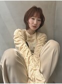 顔まわりレイヤー外ハネ韓国風ヘア髪質改善浦和ボブ