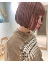 ウィット(wit) ピンクベージュ×ラインボブ